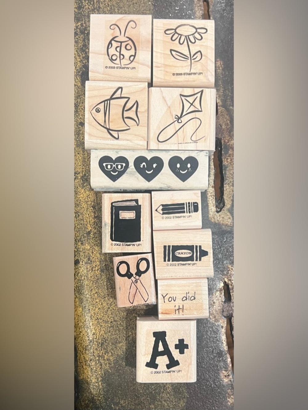 Eleven Wooden Rubber Stamps - 9 of 11 Stampin’ Up! brand